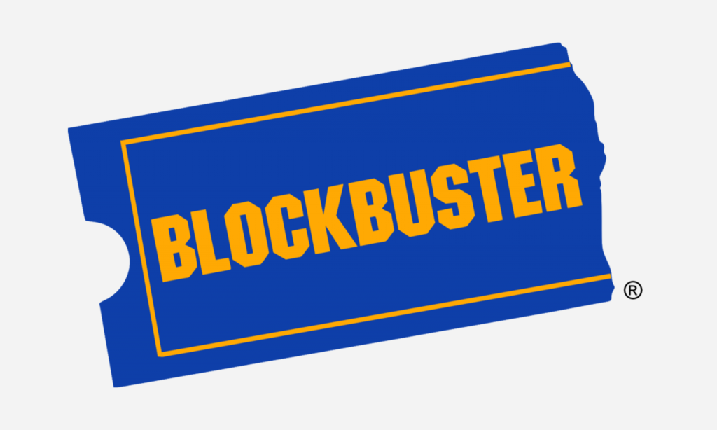 Estratégia. Logo da blockbuster